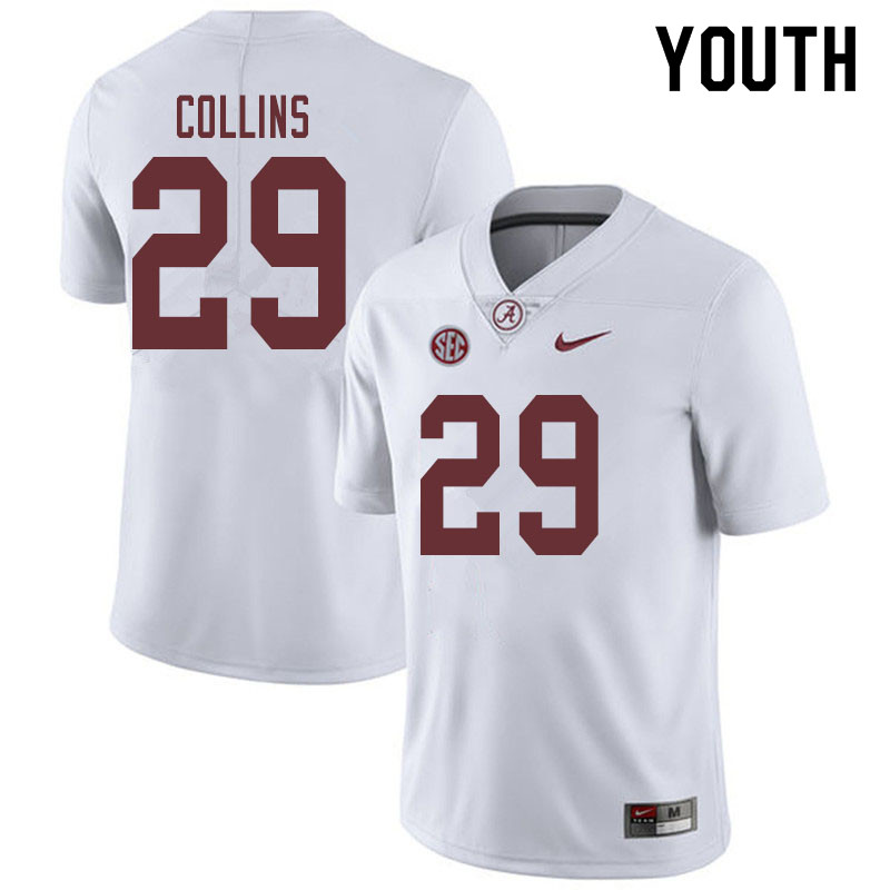 Youth #29 Michael Collins Alabama Crimson Tide College Football Jerseys Sale-White